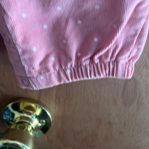 Carter’s pink polka dot 2 piece overall set - Picture 6 of 10